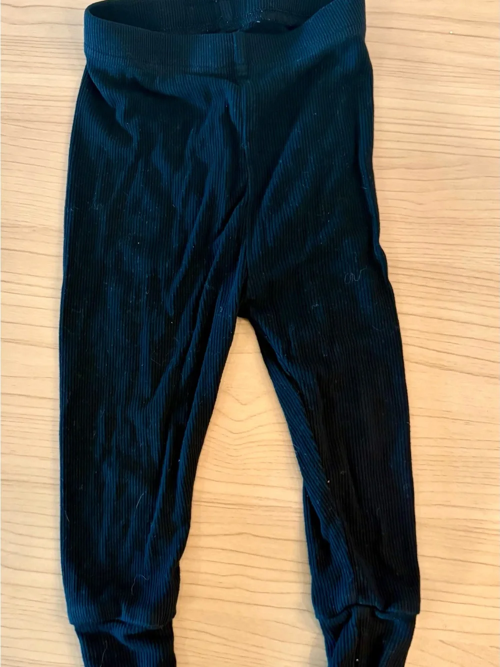 Little Bipsy Black Ribbed Leggings - 12-18M